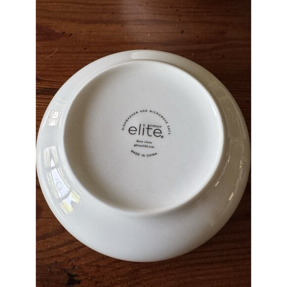 Gibson Elite Cereal Bowl Genuine Bone China Set Of 3 6" White MINT - Picture 8 of 9